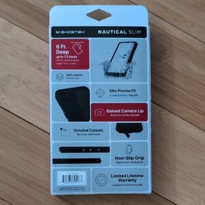 Nautical Slim Waterproof Phone Case - Black